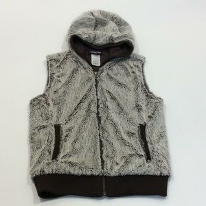 Patagonia brown fuzzy vest